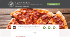 Desktop Screenshot of geppettospizzapasta.com